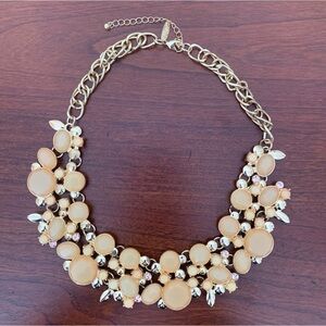 NWOT Gold Tone Yellow & Amber Gold Tone Statement Necklace